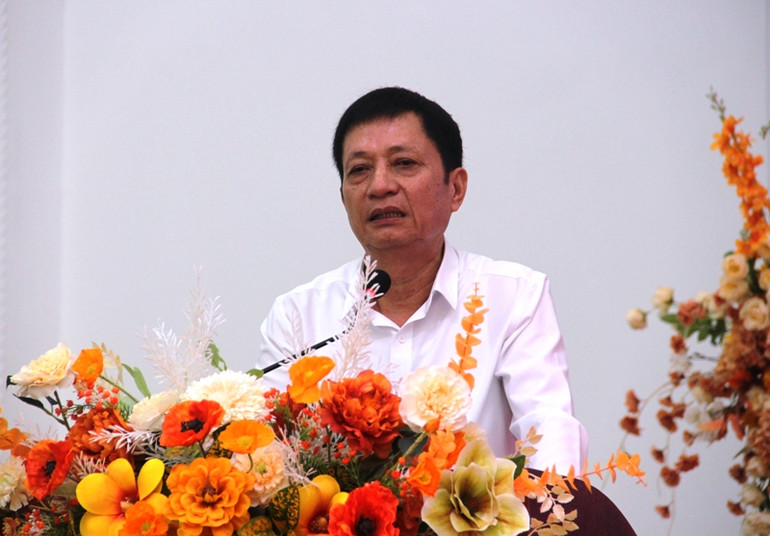 Đại diện Hiệp hội Dệt may tỉnh Thanh Hóa phát biểu tại hội nghị.