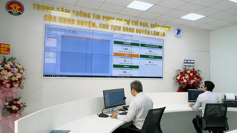 Chính thức vận hành Trung tâm IOC huyện Lâm Hà.