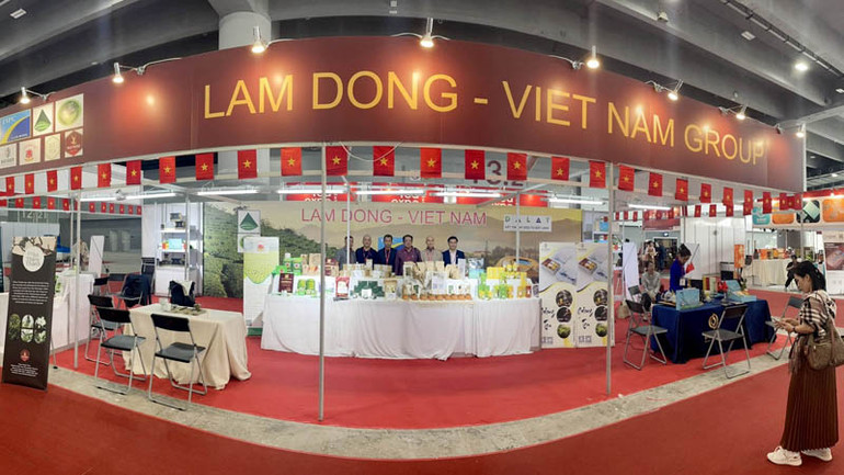 Gian hàng triển lãm của ngành trà Lâm Đồng tại Hội chợ triển lãm trà quốc tế Trung Quốc (Tea Expo).