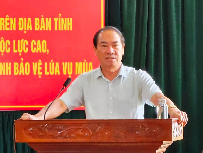 Lãnh đạo Sở Nông nghiệp và Phát triển nông thôn Thanh Hóa phát biểu tại hội nghị.