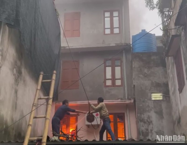 Hiện trường vụ cháy.