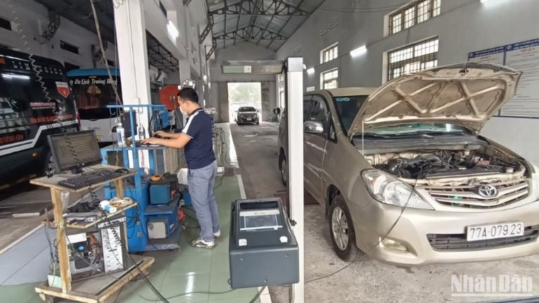 Trung bình mỗi ngày chỉ có 70-80 phương tiện vào kiểm định. Trung bình mỗi ngày chỉ có 70-80 phương tiện vào kiểm định.