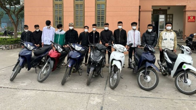 Nhóm đối tượng ở huyện Tiền Hải xô xát, ẩu đả làm một người bị đứt lìa ngón tay trỏ. (Ảnh: CÔNG AN CUNG CẤP)