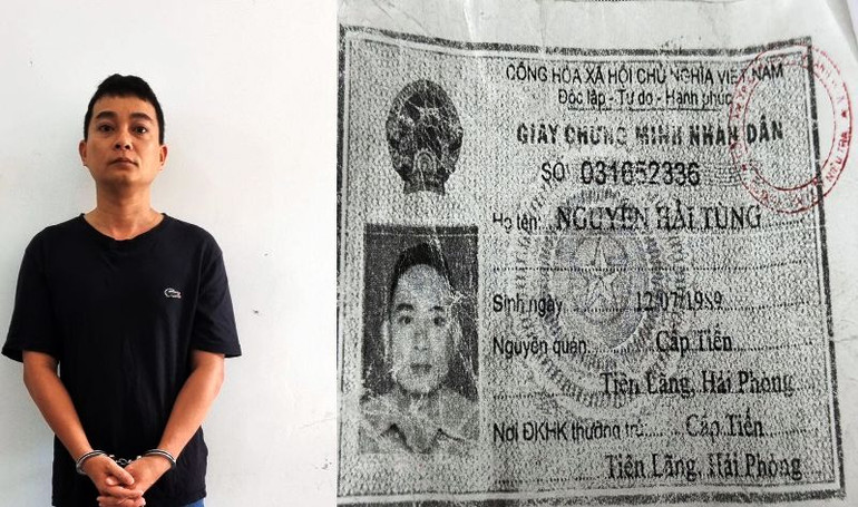 Đối tượng mua, sử dụng giấy chứng minh nhân dân giả để lẩn trốn.