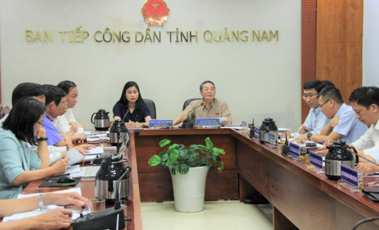 Phó Chủ tịch Quốc hội Nguyễn Đức Hải tiếp công dân tại tỉnh Quảng Nam. Ảnh: Cổng thông tin Quốc hội