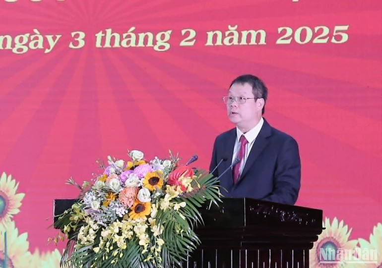 Chủ tịch Ủy ban nhân dân tỉnh Thái Bình Nguyễn Mạnh Hùng phát động phong trào thi đua yêu nước năm 2025.