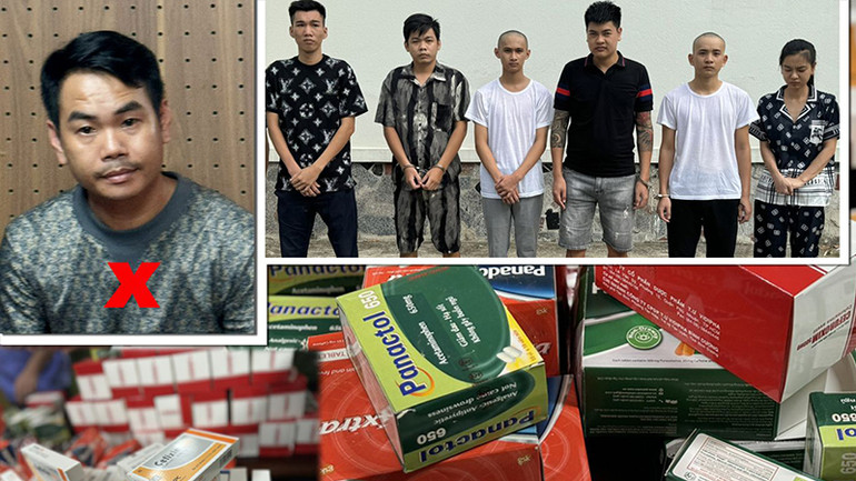 Các đối tượng trong đường dây sản xuất, buôn bán thuốc tân dược giả. Các đối tượng trong đường dây sản xuất, buôn bán thuốc tân dược giả.