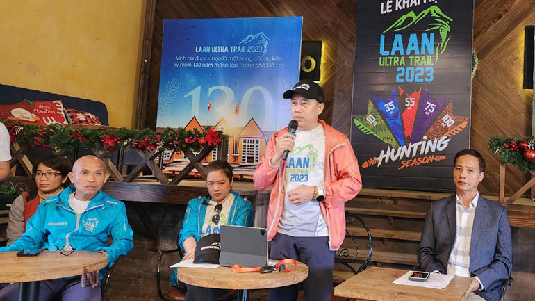 Trưởng Ban tổ chức thông tin giải LAAN Ultra Trail 2023.