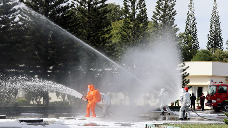 Lực lượng chức năng nhanh chóng tiếp cận xử lý vụ việc.