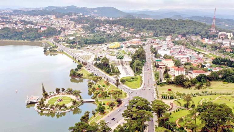 Khu vực trung tâm thành phố Đà Lạt hôm nay.