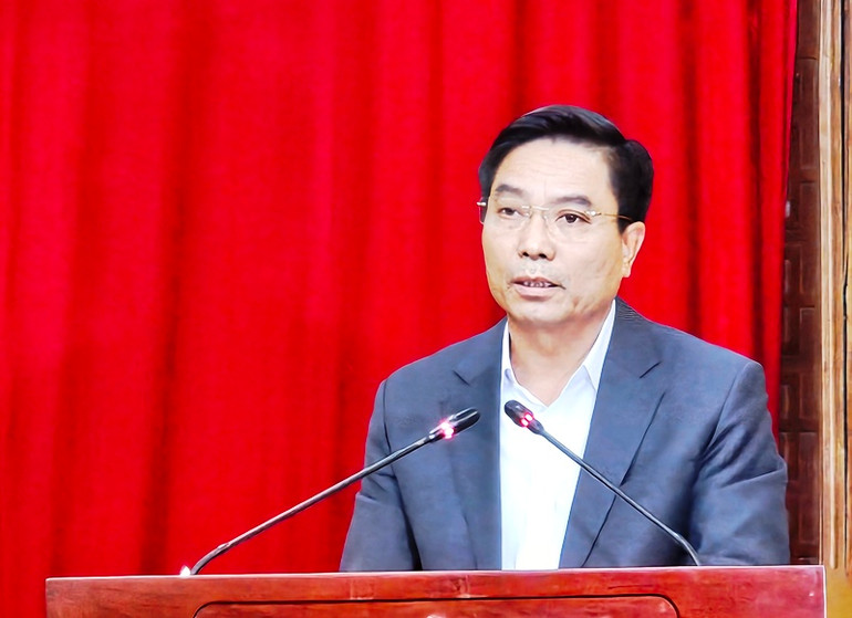 Bí thư Tỉnh ủy Thanh Hóa Nguyễn Doãn Anh phát biểu tại hội nghị.