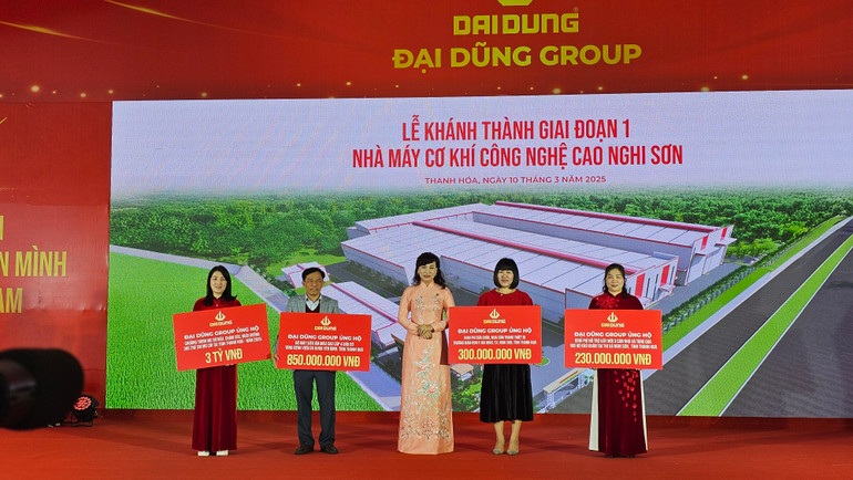 Doanh nghiệp đồng hành cùng địa phương, nhân dân thực hiện an sinh xã hội.