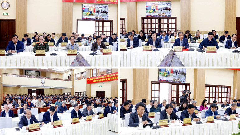 Đại biểu tham dự tại hội trường Tỉnh ủy Lâm Đồng.