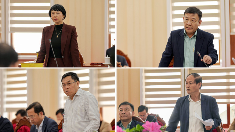 Lãnh đạo tỉnh Lâm Đồng phát biểu ý kiến tại Hội nghị.