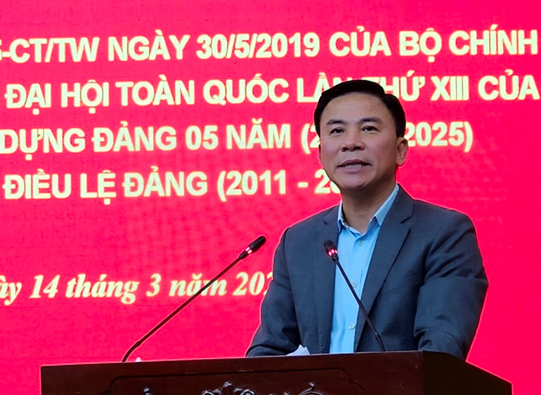 Bí thư Tỉnh ủy Thanh Hóa phát biểu ý kiến chỉ đạo.