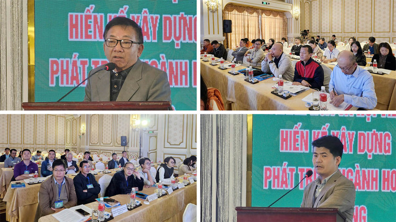 Đại biểu trình bày đề xuất và giải pháp phát triển ngành hoa Đà Lạt - Lâm Đồng.