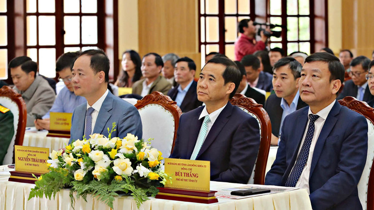 Thường trực Tỉnh ủy Lâm Đồng tham dự buổi lễ.