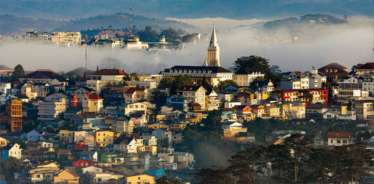 Cung bậc phố núi Đà Lạt. (Ảnh: Đặng Văn An)