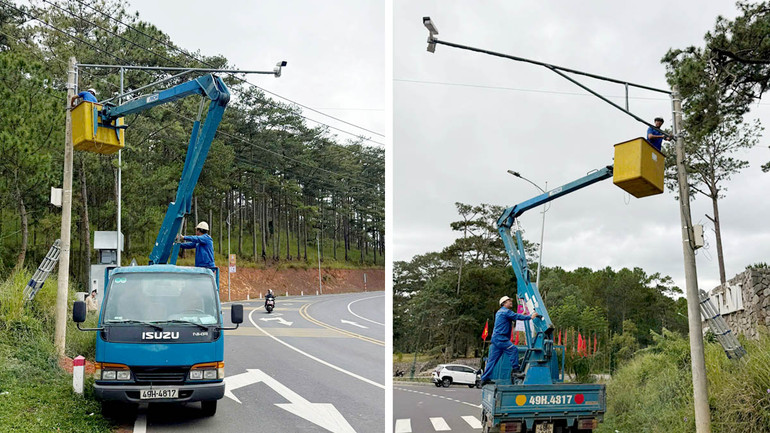 VNPT Lâm Đồng hỗ trợ thi công camera giám sát biển số xe, giám sát xe ra vào thành phố Đà Lạt.