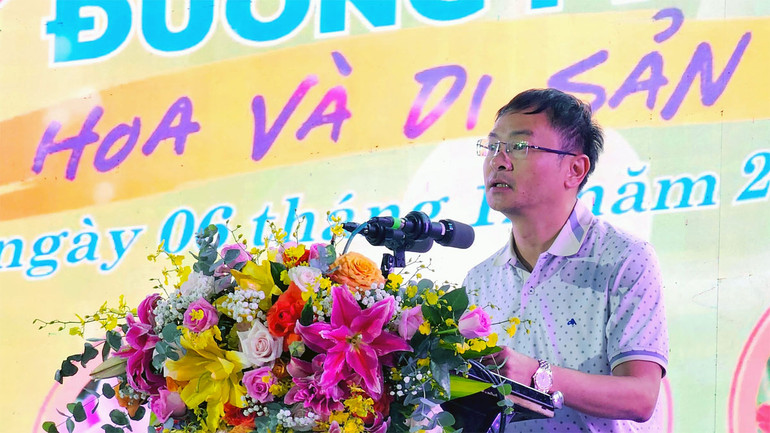 Chủ tịch Ủy ban nhân dân thành phố Đà Lạt Đặng Quang Tú phát biểu khai mạc.