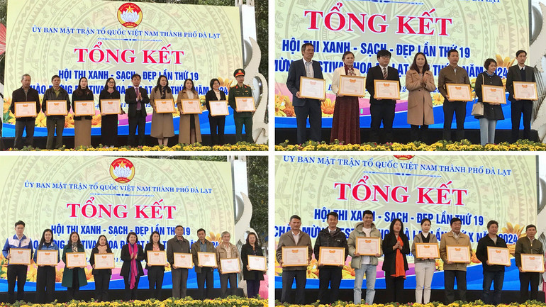 Các cơ quan, đơn vị, trường học, cơ sở tôn giáo, khu dân cư, hộ gia đình... được trao giải Nhì.