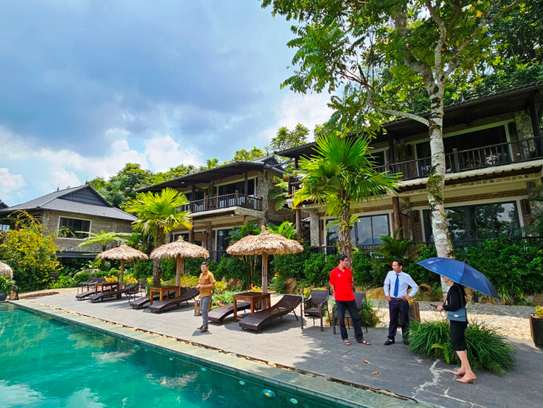 Một cơ sở dịch vụ du lịch ở Pù Luông, huyện Bá Thước, tỉnh Thanh Hóa.