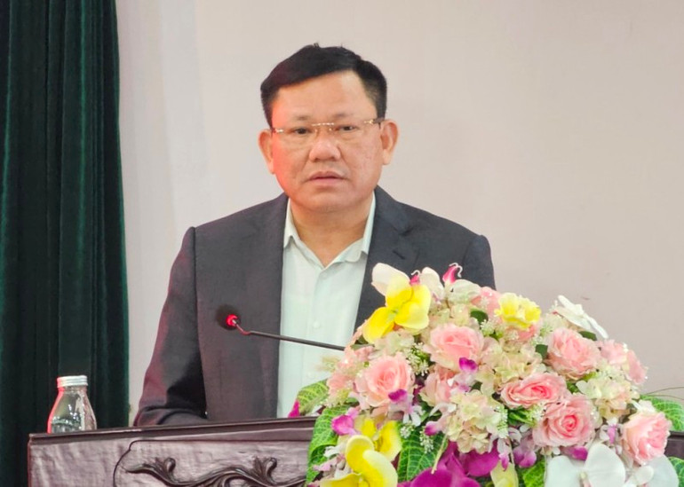 Phó Chủ tịch Ủy ban nhân dân tỉnh Thanh Hóa phát biểu tại Hội nghị.