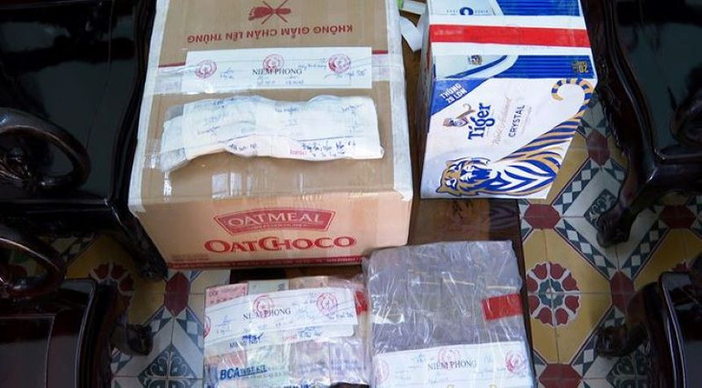 Tang vật vụ án. (Ảnh: Công an cung cấp)