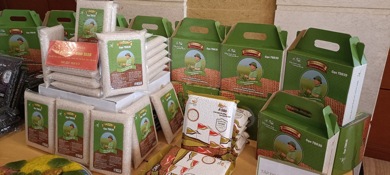 Những thương hiệu gạo chất lượng của tỉnh Thái Bình đã có mặt tại hệ thống siêu thị và trung tâm thương mại lớn.