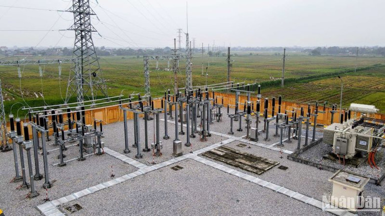 Toàn cảnh trạm biến áp 110kV Hưng Hà 2.