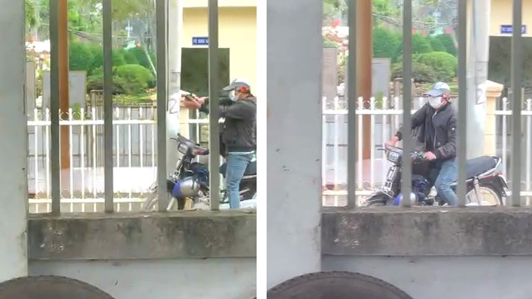 Đối tượng rút súng bắn trả trước khi bỏ chạy.