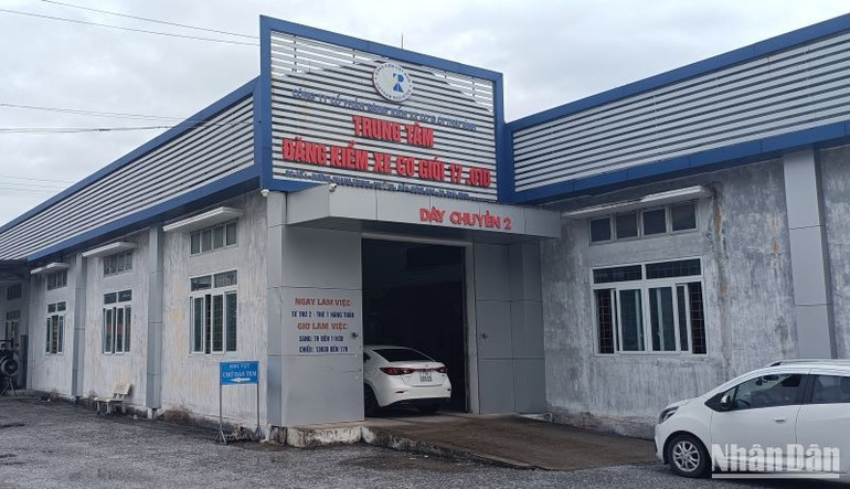 Các Trung tâm đăng kiểm xe cơ giới ở Thái Bình thua lỗ trong hoạt động. (Ảnh: Mai Tú)