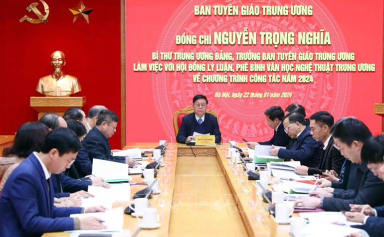 Quang cảnh buổi làm việc. (Ảnh: Phạm Kiên/TTXVN)