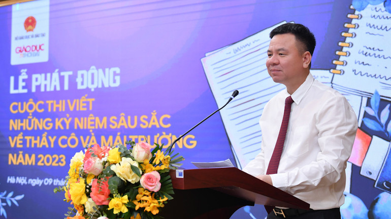 Tổng Biên tập Báo Giáo dục và Thời đại Triệu Ngọc Lâm công bố thể lệ cuộc thi