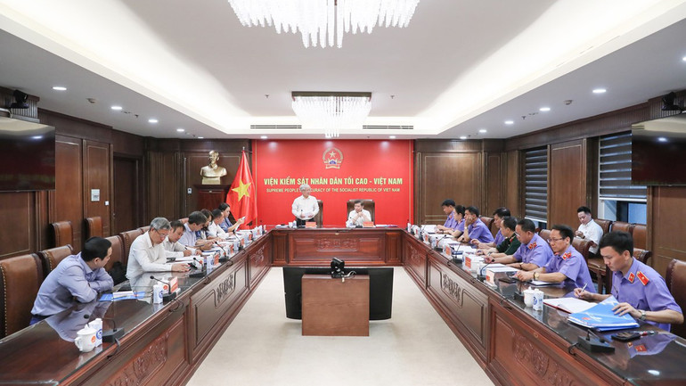 Quang cảnh buổi làm việc của Đoàn Kiểm tra số 891. (Ảnh: Báo Đại đoàn kết)