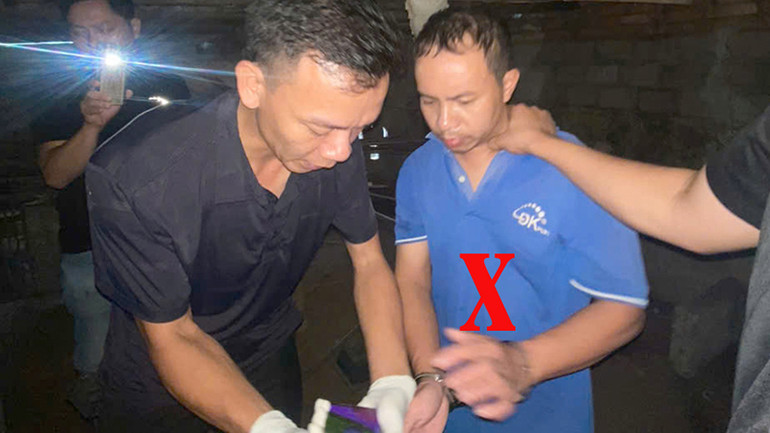 Công an bắt giữ đối tượng Lưu Thanh Nam (dấu X).