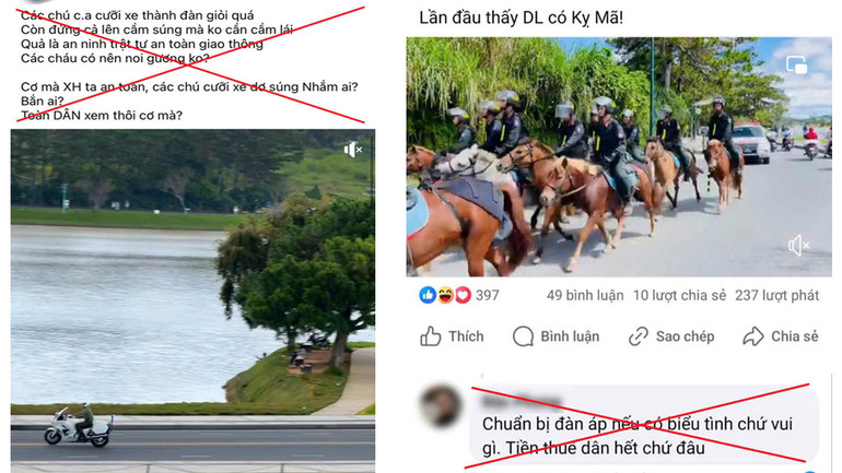 Thông tin xuyên tạc, sai sự thật đăng tải trên mạng xã hội.