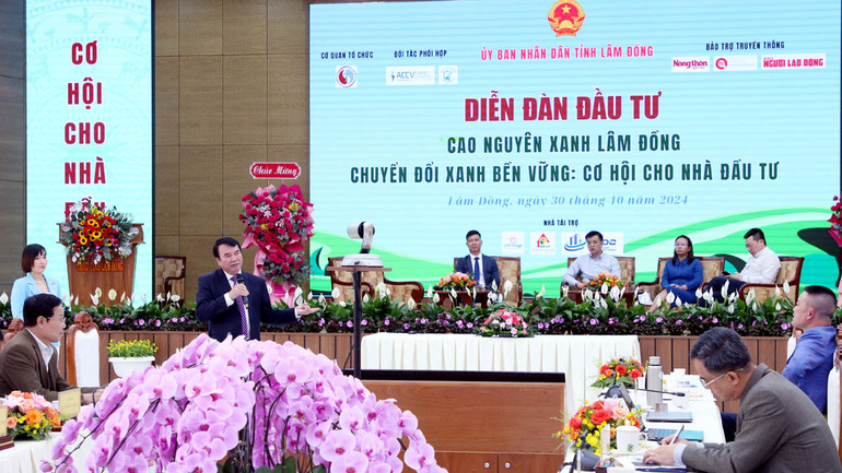 Tiến sĩ Phạm S, Phó Chủ tịch Ủy ban nhân dân tỉnh Lâm Đồng thông tin những nội dung liên quan định hướng chiến lược các dự án thu hút đầu tư phát triển kinh tế - xã hội của tỉnh.