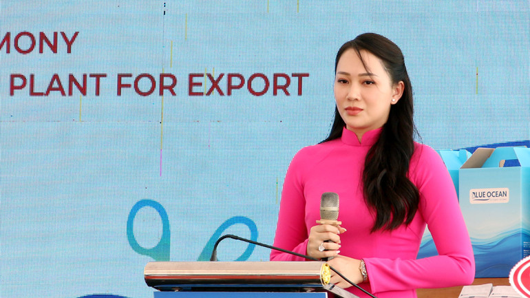 Tổng Giám đốc Blue Ocean JSC Phạm Thị Ngọc Thạch mong muốn đồng hành cùng nông dân, các đối tác để xây dựng chuỗi giá trị nông nghiệp bền vững.