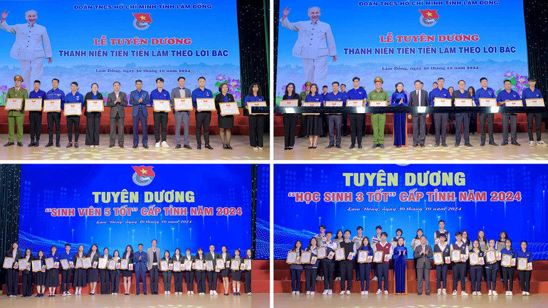 Tỉnh đoàn Lâm Đồng tuyên dương các cá nhân tiêu biểu.