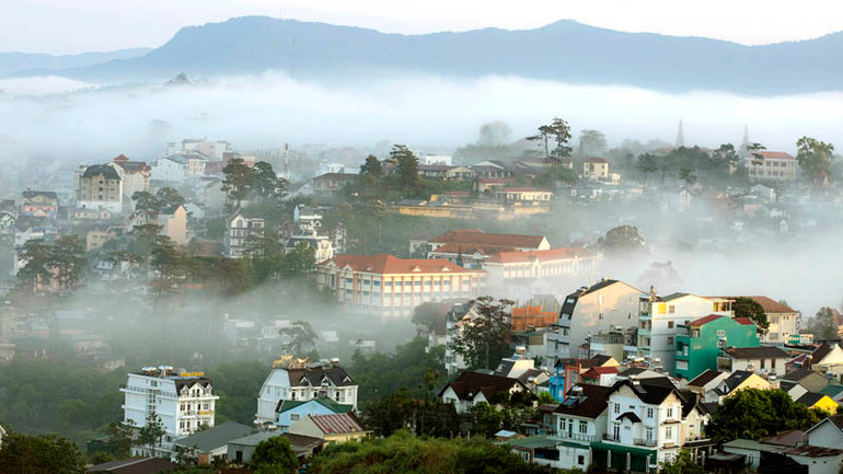 Đà Lạt trong sương.