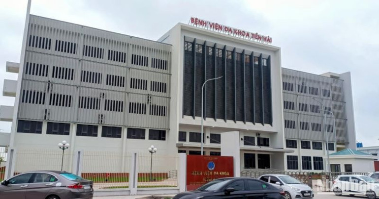 Công trình Bệnh viện Đa khoa của huyện nằm trên địa bàn thị trấn Tiền Hải.