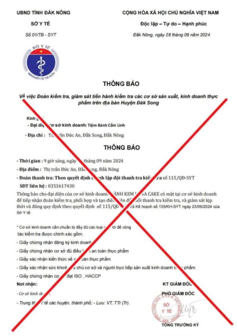 Tại một số địa phương trên địa bàn cả nước cũng xuất hiện những công văn giả mạo tương tự.