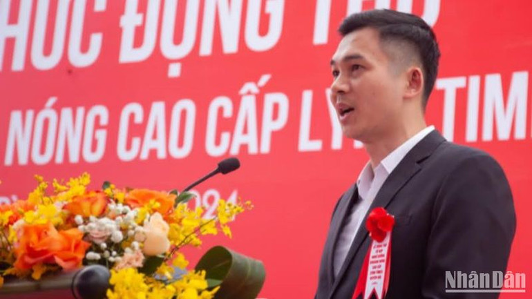 Đại diện nhà đầu tư Tổ hợp nghỉ dưỡng khoáng nóng cao cấp Lynn Times Duyên Hải cam kết thực hiện Dự án đúng kế hoạch đề ra.