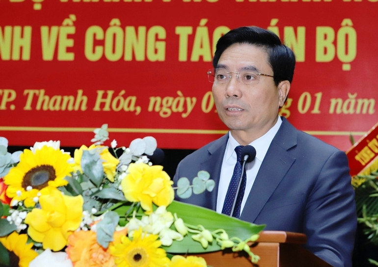 Bí thư Tỉnh ủy Thanh Hóa phát biểu chỉ đạo tại hội nghị.