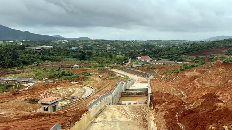 Hồ chứa nước Đông Thanh là dự án trọng điểm của huyện Lâm Hà.