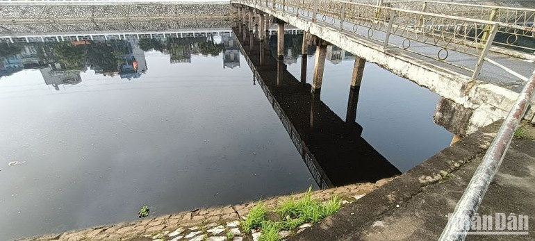 Dòng nước đen đã xuất hiện từ 4 ngày nay.