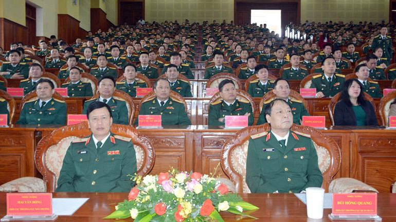 Quang cảnh lễ khai giảng.