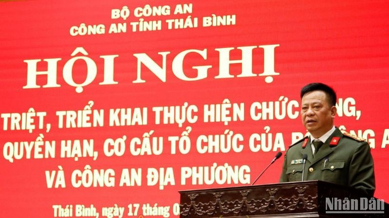 Đại tá Trần Xuân Ánh, Giám đốc Công an tỉnh Thái Bình trong các hội nghị gần đây đều yêu cầu toàn lực lượng không để trống địa bàn, vận hành ngay công việc mới tiếp nhận.