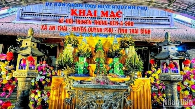 Chương trình khai mạc Lễ hội đền A Sào được chính quyền địa phương tổ chức trang trọng.